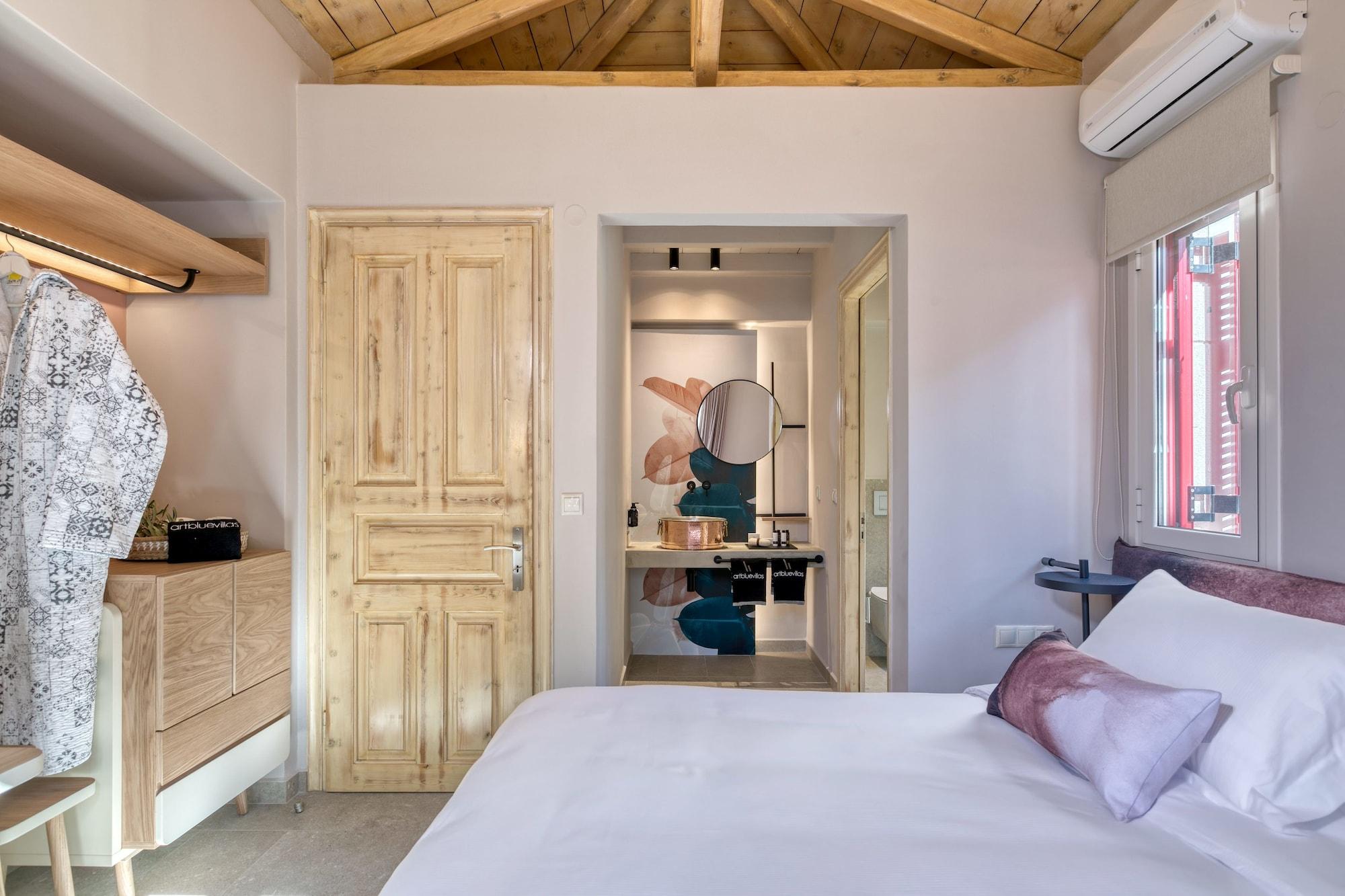 Art Blue Villas Tsoukaladhes Bagian luar foto
